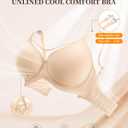 LetsJoli Minimizer Bras for Women Full Coverage Plus Size Comfort T Shirt Unlined Bra with Underwire for Heavy Breast (Brown, M)