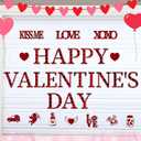 Ferraycle 30 Pcs Magnetic Valentine Garage Door Decorations Heart Garage Door Magnets Love Decor Car Magnets Stickers Refrigerator Decals(Buffalo Plaid)