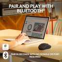 Logitech M240 Silent Bluetooth Mouse, Wireless, Compact, Portable, Smooth Tracking, 18-Month Battery, for Windows, macOS, ChromeOS, Compatible with PC, Mac, Laptop, Tablets - Graphite