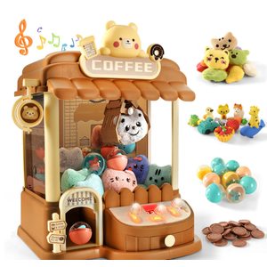 Large Claw Machine for Kids Adults, Mini Vending Machine with 30 Fun Toys, Candy Dispenser Machine, Prize Dispenser with Music L