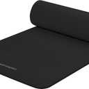 Retrospec Solana Yoga Mat 1/2" Thick w/Nylon Strap for Men & Women - Non Slip Exercise Mat for Yoga, Pilates, Stretching, Floor & Fitness Workouts (Black)