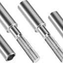 2" Motorcycle Mirror Risers Height Extender Adapters Kit compatible with Harley Davidson Touring Softail Sportster Dyna 1982-Up Models Rear View Mirror Mount Extension 5/16 inch Thread Chrome