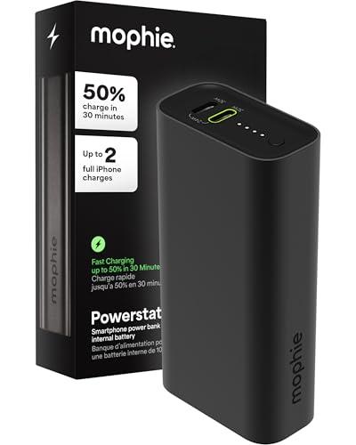 Mophie Powerstation 10,000mAh Power Bank (Gen 3) – Ultra-Fast USB-C PD, 30W Output, Charges 2 Devices, Up to 2 Phone Charges, LED Indicator, Compact & Portable, Premium Anodized Aluminum Body, Black
