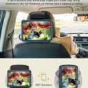 WONNIE Tablet Holder for Car, Upgraded iPad Holder for Car Mount Headrest, iPad Mount Back Seat for Kids with Anti-Slip Strap, Silicone Holding Net/Fits All 7-12.9'' Tablets