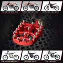 JFG RACING Dirt Bike Foot Pegs with Springs,7075 Aluminum CNC Footpegs Pedals Rests for Surron Light Bee X and S/E Ride Pro SS/CRF150F CRF230F 03-19/X160/X260-Silver
