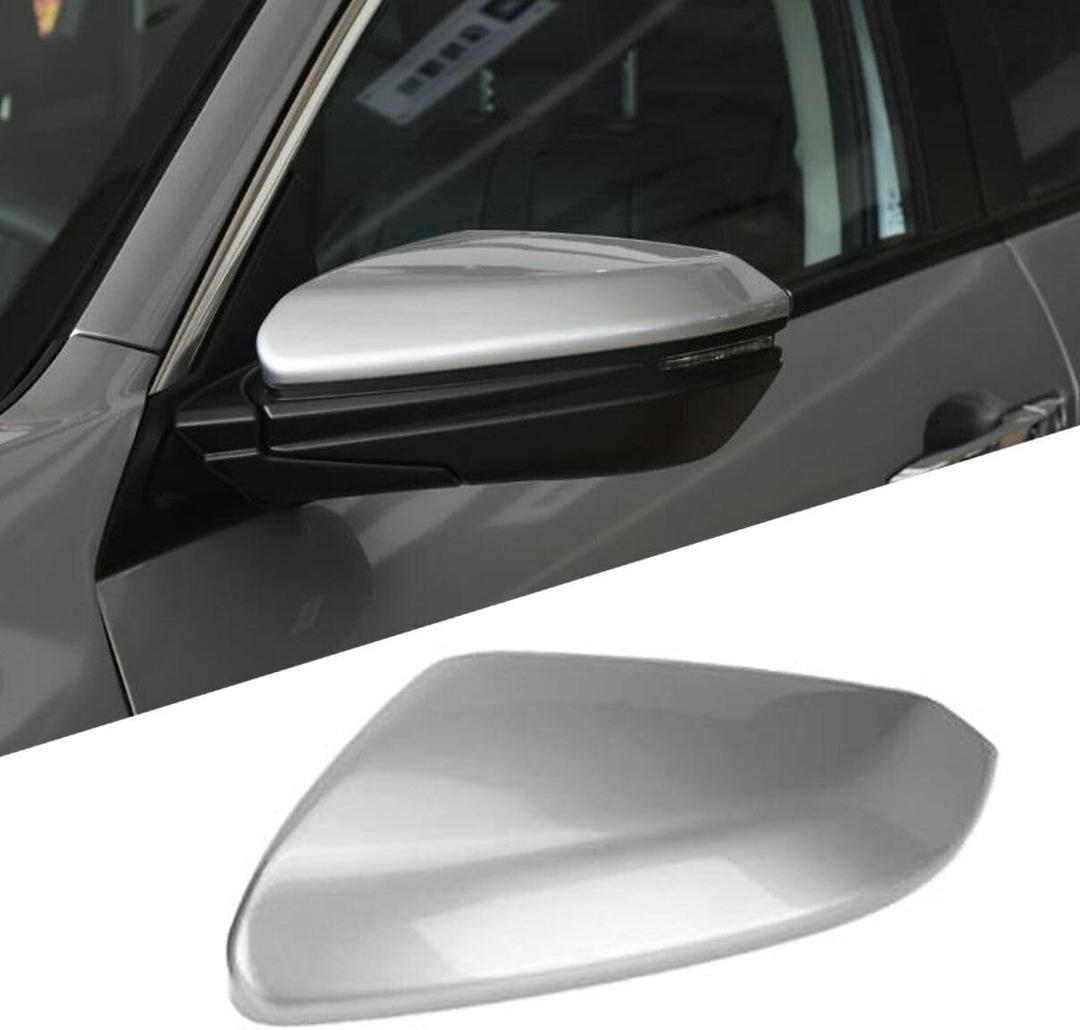 1Pc Left Driver Side Car Mirror Cover Replacement For Honda Civic 2016 2017 2018 2019 2020 Silver Rearview Mirror Cover Cap Replacement 76251-TBA-A11