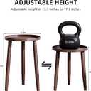 Adjustable Height Plant Stand with Tray, Metal Plant Holder for Indoor Outdoor, Mid Century Pot Stand for 11 Inch Pots, Capacity 11.02 lbs, Plant Table for Living Room 1 Pack Coffee