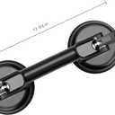 FCHO Glass Suction Cups Heavy Duty Aluminum Handle Holder Hooks to Lift Large Glass/Moving/Pad for Lifting/Dent Fixer (2 Pack)