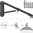 Wall Mounting Triangle Boom Arm for Ring Light: Max 51inch, 180 Flexible Rotation, Save Space, Adjustable Camera Mount Up to 4.26ft for Photography Light, Monolight, Softbox, Umbrella, Reflector etc.
