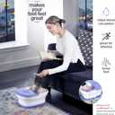 Medical king Foot Spa with Heat and Massage and Jets Includes A Remote Control A Pumice Stone Collapsible Foot Spa Massager with Heat and Massage Bubbles and Vibration