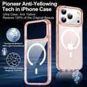 for iPhone 17 Pro Case with Screen Protector,[Compatible with Magsafe] Military-Grade Protection & Anti-Yellowing,Magnetic Phone Case for iPhone 17 Pro,Pink