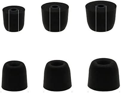 ALXCD Ear Tip for Shure SE Series Earphone, 3 Pair (S/M/L) Soft Memory Foam Noise-Isolation Replacement Ear Tip, Fit for Shure SE115 SE210 SE215 SE315 SE425 SE535 SE846 (Black) 