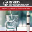 Red Lion RS12G07-3W2V 4-inch Premium Submersible Deep Well Pump with Stainless Steel Discharge, 3/4 HP, 12 GPM, 3-Wire, 230 Volt, Steel, 14942378