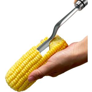 2 x RCOAIMT Corn Peeler, Stainless Steel Corn Cob Stripper Tool with Sharp Curved Blade, Durable & Easy to Clean, Dishwasher Safe Corn Kernel Remover for Fresh Corn