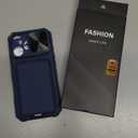 SSLOTSCASE for iPhone 17 Pro Case with Stand & Credit Card Holder & Sliding Camera Cover & Camera Stand & Wallet, Rugged Silicone Edge Protective Phone Case Cover for iPhone 17 Pro 6.3'' 5G 2025, Blue