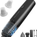 Handheld Vacuum Cordless, Car Vacuum Cleaner Portable with HEPA Filter, 2 Suction Modes, Mini Hand Held Vacuum Rechargeable for Car, Home, Pet Hair, Office, Desk, Keyboards (Black)