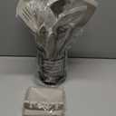 HOTEC 446F Heat Resistant Silicone Kitchen Utensils, Cooking Utensil Set, Spatula Set, BPA Free, Kitchen Gadgets, With Stainless Steel Utensils Holder, Dishwasher Safe 14pcs Khaki