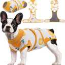 Kuoser Recovery Suit for Dogs Cats After Surgery, Professional Pet Recovery Shirt Dog Abdominal Wounds Bandages, Substitute E-Collar & Cone,Prevent Licking Dog Onesies Pet Surgery Recovery Suit, Size: Medium