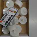 Homemory 12pcs Flameless LED Tea Lights with Remote & Timer, 400+Hours Realistic Flickering Battery Candles for Seasonal, Tabletop, and Centerpieces Decor (Warm White Glow, White Base)