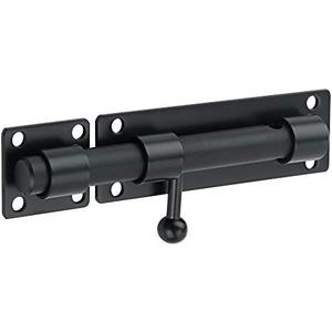 Alise 6 inch Barrel Bolt Latch,Slide Bolt Latch,Heavy Duty Solid SUS304 Stainless Steel Slide Lock for Wooden Fence,Barn Door,Interior or Outdoor Door. Matte Black MS8000-B