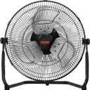 VEVOR Floor Fan, 3 Speeds High Velocity Heavy Duty 14 Inch Industrial Fan, 2560 CFM 360 Adjustable Tilt 19.69 ft/sec Airflow Large Metal Fan, for Home, Gym, Office, Garage, Commercial Shop & Bedroom, Black 