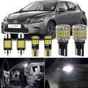 14 Pieces Interior LED Lights Kit + Back Up Reverse Lights for Lexus CT200h 2011 2012 2013 2014 2015 2016 2017 2018 2019 2020 White 6000K LED Interior Bulbs Package + License Plate Light, Install Tool (Interior LED Lights Kit+Back Up Lights)