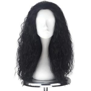 iCos Long Curly Fluffy Black Witch Hair Wig for Halloween Costume