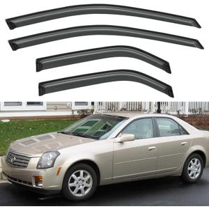 Window Visors Rain Guards Shield for 2003-2007 Cadillac CTS, Out-Channel Window Vent Wind Deflectors Visors Shades for 03-07 Cadillac CTS