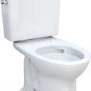 TOTO Drake Two-Piece Elongated 1.6 GPF TORNADO FLUSH Toilet with CEFIONTECT, Cotton White - CST776CSG#01