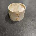 Steaming Basket with Lid and Steaming Cloth Reusable Dumpling Steamer Bamboo Steaming Basket for Veggie Fish Seafood Cooking
 (Gold, Silver)