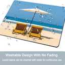 3 x Mouse Pad, Square Mousepad, Personalized Premium-Textured, Non-Slip Rubber Base Mouse Mat, Waterproof Gaming Mouse Pad for Wireless Mouse, Computers, Laptop, Office, Home (Summer Beach)