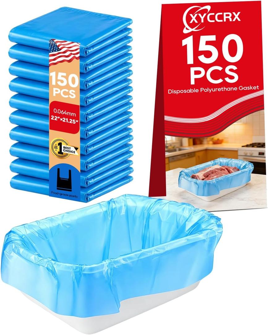 150 Pcs Heavy meat lug liners, Duty 2.5-Micron Polyethylene Meat Block Pads, Disposable Plastic Turnover Pads, for Meat Processing, Mixing and Transportation