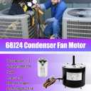 68J24 Condenser Fan Motor Fits for Lennox 68J2401,97M62,69W96,100483-29,100483-01,K55HXGCE-8094, (208-230V,1/3 HP,1Ph,60HZ,1075 RPM)