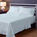 Sleepy Town Queen Size Bed Sheets - 4 Piece - Queen Sheet Set - Extra Soft, Comfy & Cooling - Easy Care - Shrinkage, Wrinkle & Fade Resistant - Brushed Microfiber - Deep Pocket Bed Sheets (Ice Blue)