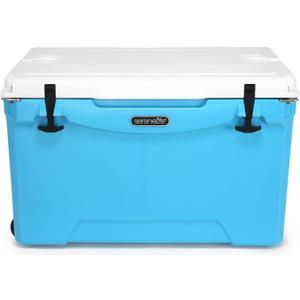 SereneLife Ultra-Tough 25-75 Quart Rotomolded Cooler Box, Holds Upto 64 Cans, Keeps Ice Up to 5 Days, Heavy-Duty Insulated Portable Ice Chest Box, Ideal for Camping, Beach, Picnics, Tailgating, etc, 75 QT