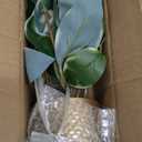 Oairse Articicial Plants Indoor Small Fake Plants in Pots Faux Pothos N Joy Potted Plant Fake Indoor Plants with Gold Pots for Bathroom Living Room Office Desk Shelves