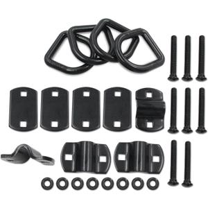 Heavy Duty Steel 4PCS Heavy Duty Steel D Rings for Trailers Truck Bed Hooks for Trailers, Trucks, and Cargo Tie DownsD Rings for Trailers