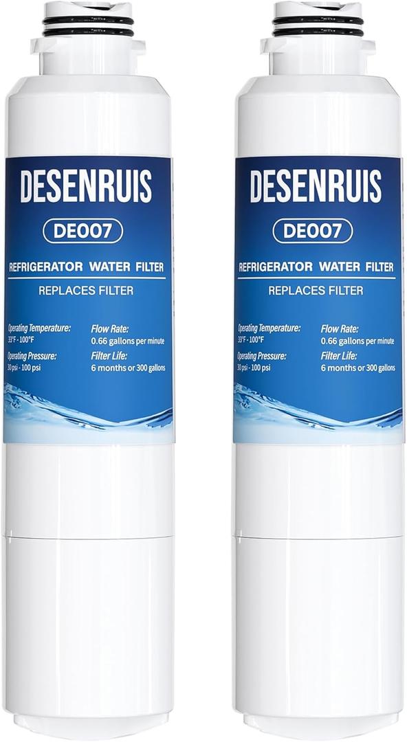DA29-00020B Water Filter Compatible with Samsung Water Filter DA29-00020A/B, HAF-CIN/EXP, DA29-00020A, DA29-00020B-1, RS25J500DSR, HAF-CIN, RF263BEAESR, RF4287HARS, RF28HFEDBSR,1 Pack, By DESENRUIS