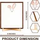 5 x Easter Bunny Footprints, Baby First Easter, Newborn Footprint Kit, Baby Keepsake, Some-Bunny Loves You, Framed Gift for New Mom, Nursery Decor, Infant Memory DIY Footprint Art Display (Wood Brown)