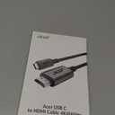 acer USB C to HDMI Cable for Home Office 6.6FT (4K@60Hz), Thunderbolt 4/3 Compatible, High-Speed Type C to HDMI 2.0 Braided Cord for MacBook, iPhone 17/16 Pro/Max, iMac, iPad Pro, Galaxy S25, Surface