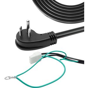 Refrigerator Power Cord for Frigidaire Electrolux Kenmore Freezer 241516904 Replacement Freezer Service Cord Replace AP6997271 241516901 7241516901 PD00072266, 75inches