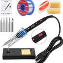 Soldering Iron Kit, 80W 110V LCD Digital Welding Tools, 356-896(180-480), Portable Adjustable Temperature Solder Irons, for Metal, Jewelry, Electric Repairing, DIY