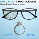 Ultrasonic Glasses Cleaner Tablets, 30 Pcs Retainer Cleaner Tablets, Professional Cleaning for Glasses, Retainers, Dentures & Jewelry, Suitable for All Ultrasonic Machine, Removes Stains & Odors
