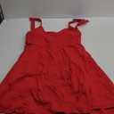 Heathyoga Tennis Dress with Built in Shorts and Bra Athletic Dress for Women Summer Cut Out Twisted Golf Workout Dress (X-Large, Red)