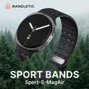 Bandletic Magnetic Silicone Band Compatible with Samsung Galaxy Watch 8 40mm 44mm / Watch 8 Classic 46mm 2025, No Gap Soft Breathable Replacement Strap for Men Women, Black