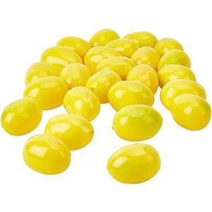 20Pcs Yellow (Lemon) Mini Fake Lemon Fruit, Plastic Foam Vegetables Fruit as Home Party Ornament Craft Photography Props Gift 1-3CM, Artificial Fruits, Artificial Lemon