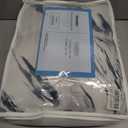 Mooreeke Queen Size Comforter Sets, Navy Blue Grey Lake Ripple Theme Printed Bedding for All Seasons, 3-Piece Vintage Bed in a Bag with Fluffy Quilted Reversible Comforter & 2 Pillow Shams