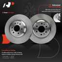 A-Premium 12.72 Inch (323.00mm) Front Vented Disc Brake Rotors, 2-Pack