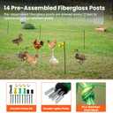 Electric Poultry Netting, 47.2" H x 164'L Electric Chicken Fence for Chickens, Ducks,Turkeys, Sheep, Geese, Portable Poultry Nets Fence kit for the Yard,Backyards,Farms,Ranches, Energizer Not Included