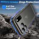 SPORTLINK for iPhone 17 Pro Case - IP68 Waterproof Military Protective Full Body Heavy Duty Shockproof 360 Sealed Dustproof with Camera Screen Protector Phone Cover for iPhone 17 Pro 6.3" Black